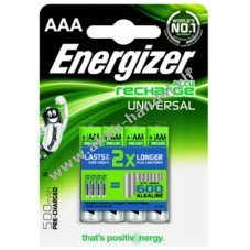 Energizer Universal Micro AAA Akku / HR03 Ready to Use 4er Blister