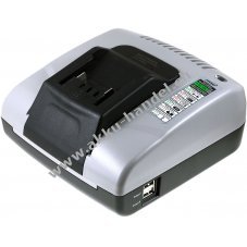 Powery Akku-Ladegert mit USB fr Bohrschrauber Metabo BS 18 LTX Impuls