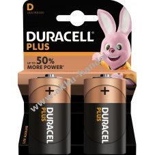 Batterie Duracell Plus MN1300 LR20 Mono 2er Blister
