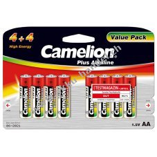Batterie Camelion Mignon LR6 AA Plus Alkaline (4+4) 8er Blister