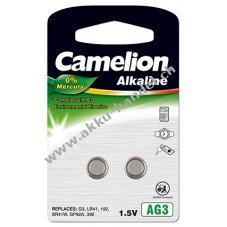 Camelion Knopfzelle AG3 2er Blister