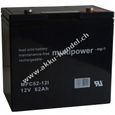 Powery Bleiakku (multipower) fr Elektrorollstuhl Invacare Pronto R2 zyklenfest