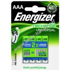 Energizer Universal HR 03 Akku Ready to Use 4er Blister