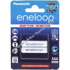 Panasonic eneloop Akku AAA 2er-Blister (BK-4MCCE/2BE)