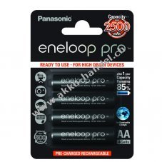 Panasonic eneloop Pro BK-3HCDE/4BE 2500mAh 4er Blister