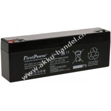 FirstPower Blei-Gel Akku FP1223 ersetzt Multipower MP2.3-12, MP2.2-12 VdS 12V 2,3Ah