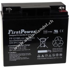 FirstPower Blei-Gel Akku FP12180 12V 18Ah VdS