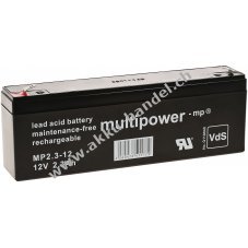 Powery Bleiakku (multipower) MP2,3-12 ersetzt MP2,2-12 Vds