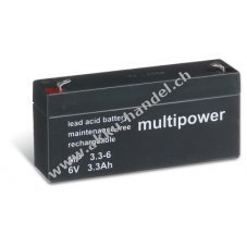Powery Bleiakku (multipower) MP3,3-6 ersetzt Panasonic LC-R063R4P