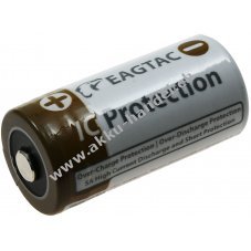 EagleTac CR123 A Li-Ion Akku 16340 (CR123A, RCR123) 750mAh 3,7V IC Protection