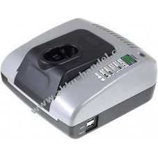Powery Akku-Ladegert mit USB fr Bosch Hobel GHO 18V