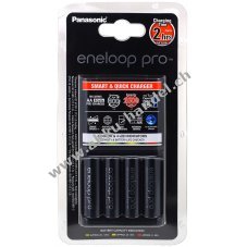 Ladegert Panasonic eneloop BQ-CC16 inkl. 4 Stck AA eneloop Pro 2500mAh