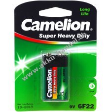 Batterie Camelion Super Heavy Duty 6F22 9-V-Block 1er Blister