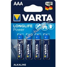 Batterie Varta 4903 Microzelle LR03 AAA 4er Blister