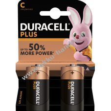 Batterie Duracell Plus MN1400 LR14 Baby 2er Blister