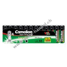 Batterie Camelion Super Heavy Duty R6 / Mignon / AA (12er Shrink)