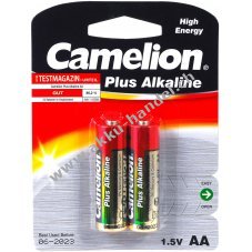 Batterie Camelion Mignon LR6 MN1500 AA AM3 Plus Alkaline 2er Blister