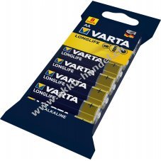 Varta Longlife Extra Alkaline AA-Mignon Batterie 8er Folienpack