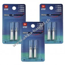 6x Stabbatterie CR425 fr Elektro Posen, Angelposen, Bissanzeiger 3x2er Blister