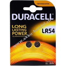 Duracell Knopfzelle Typ LR54 2er Blister