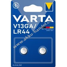 Varta Knopfzelle LR44 AG13 V13GA A76 2er Blister