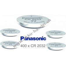 Panasonic Lithium Knopfzelle CR2032 / DL2032 / ECR2032 400 Stck lose