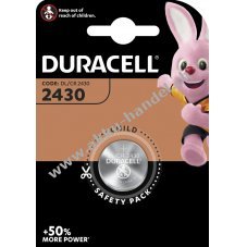 Lithium Knopfzelle Duracell CR2430 1er Blister