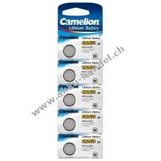 Camelion Lithium Batterie CR2450 3V fr Uhren, Teelichter, Kamera, Taschenrechner 5er Blister