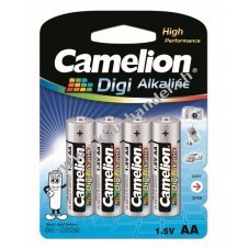 Batterie Camelion Digi Alkaline LR6 Mignon AA für Digitalkameras/Kameras 4er Blister