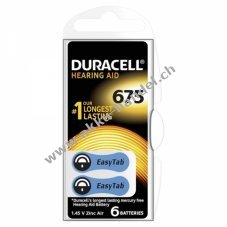 Duracell Hrgertebatterie DA675 6er Blister