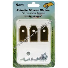 9x Ersatzmesser 0,75mm Titan Gold kompatibel mit Husqvarna Gardena Mhroboter